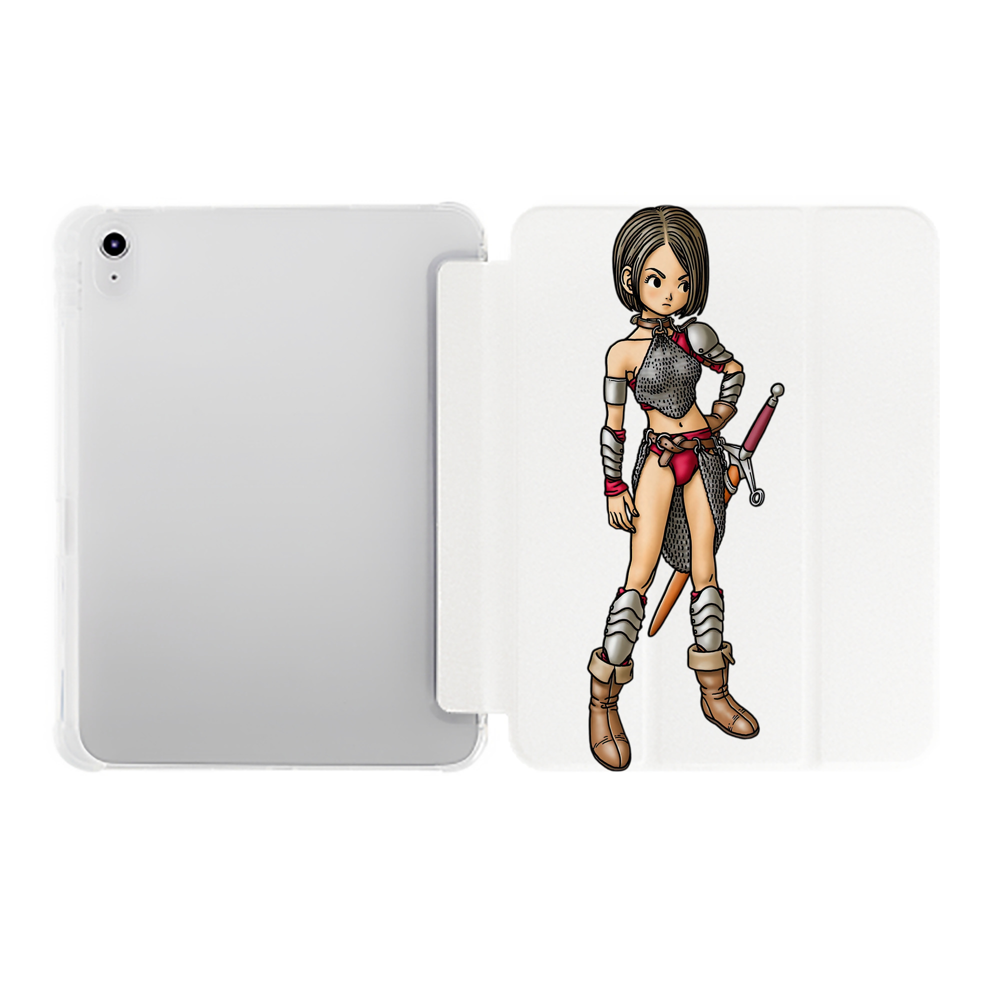 （画像用） ドラゴンクエスト Doragon Kuesuto Dragon Quest IPad ケース ペン収納付き 三つ折りスタンド PUレザー×シリコン 対応機種9.5/10.5/10.9インチ